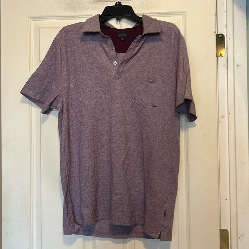 Buffalo David Bitton Polo Shirt Size Large Purple